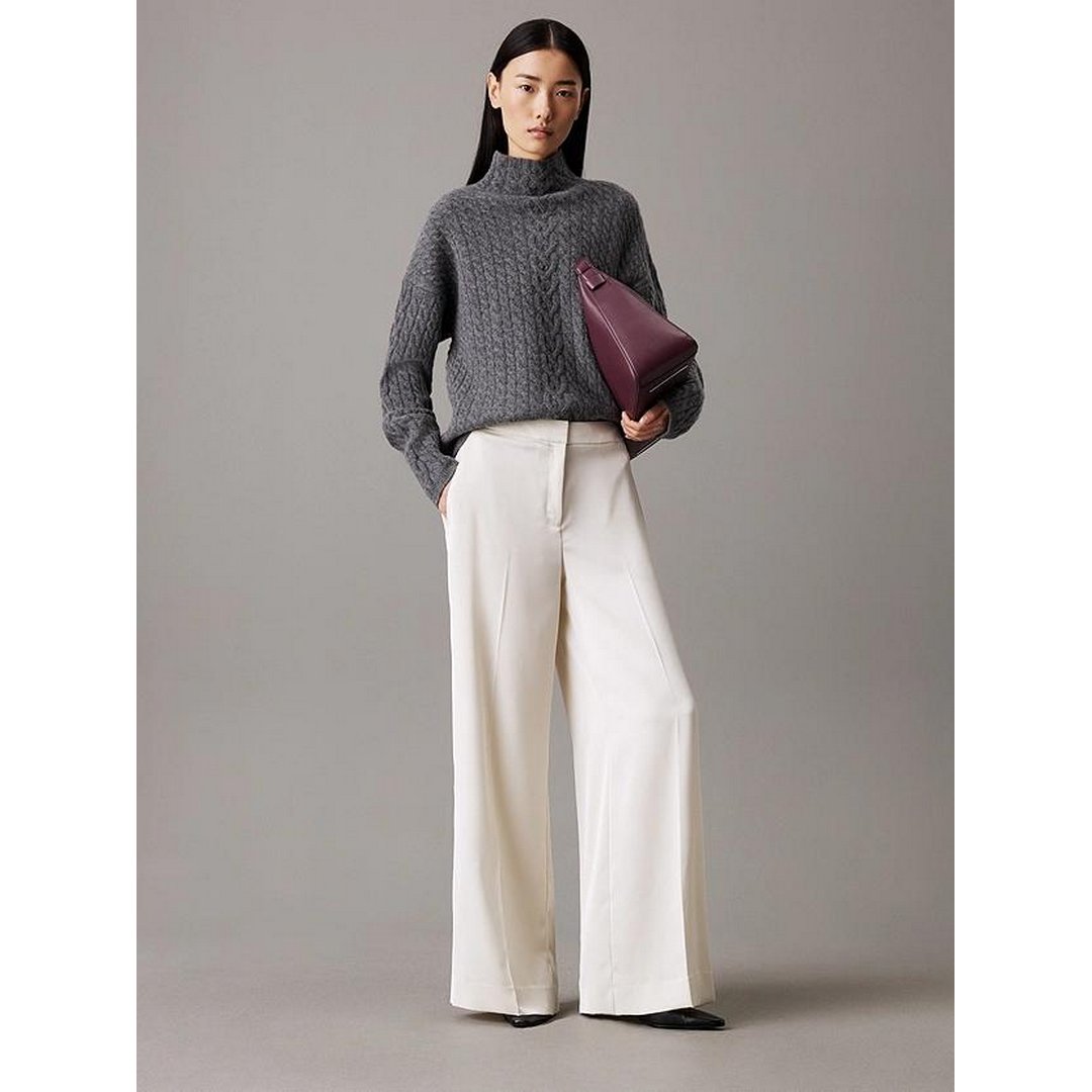 Tech Satin Straight Leg Pant Antique White / 42