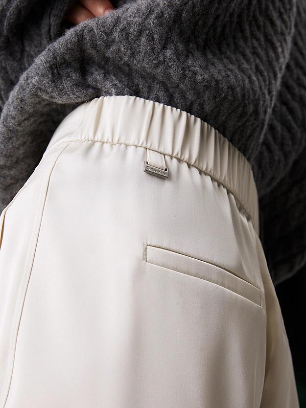 Tech Satin Straight Leg Pant Antique White / 42