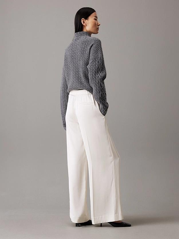 Tech Satin Straight Leg Pant Antique White / 42