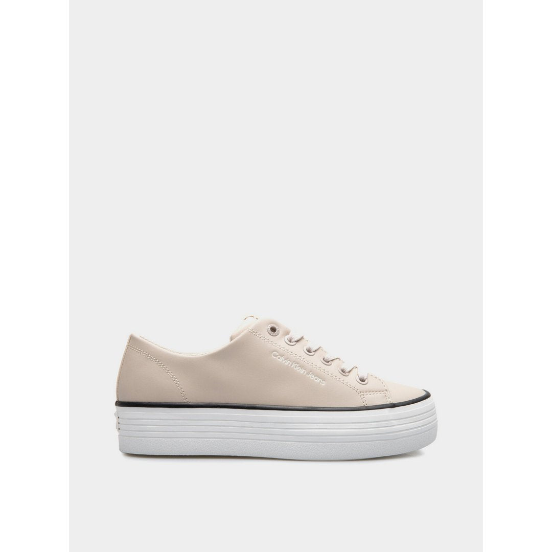 Bold Vulc Flatf Low Lth In Eggshell/Bright White/Black / 41
