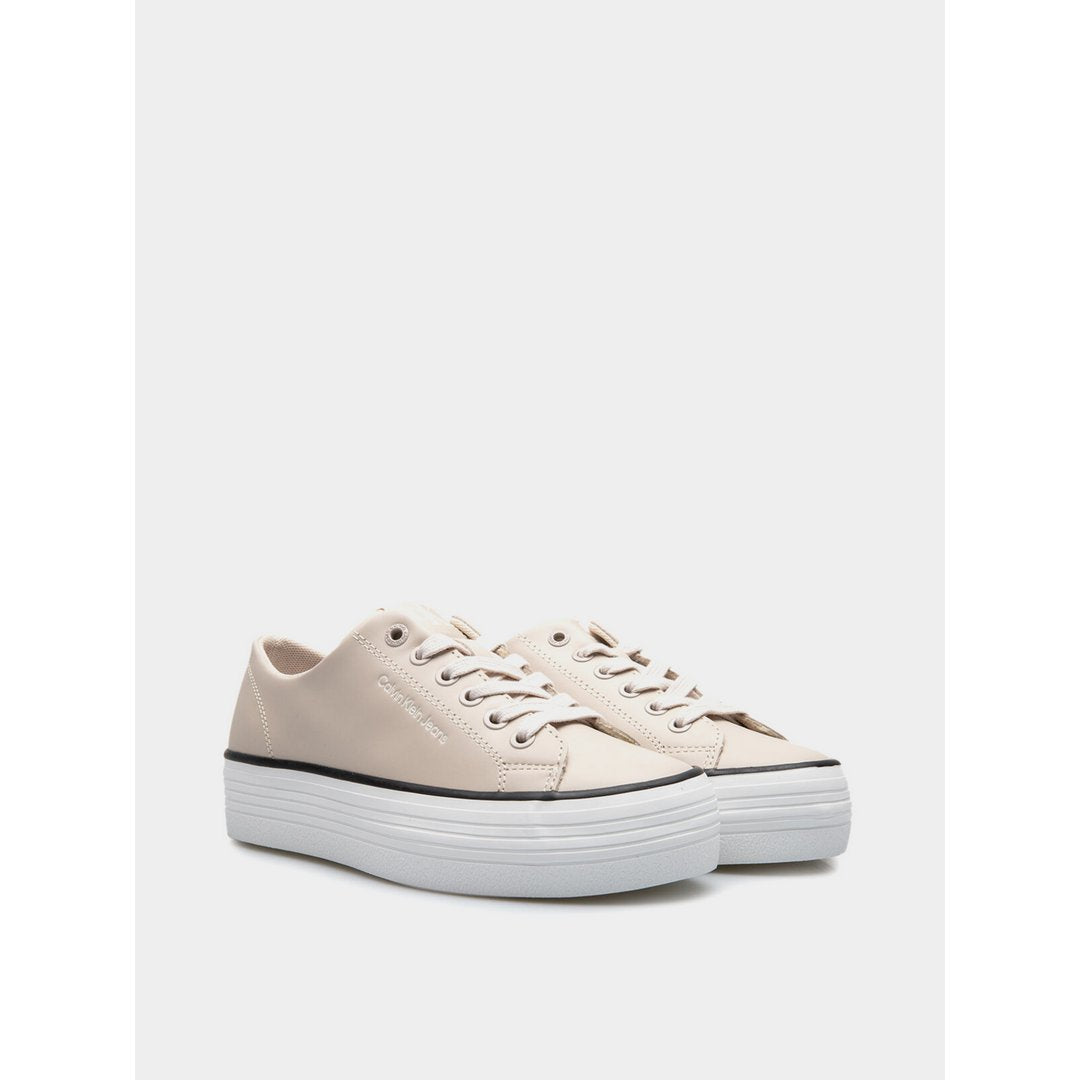 Bold Vulc Flatf Low Lth In Eggshell/Bright White/Black / 41