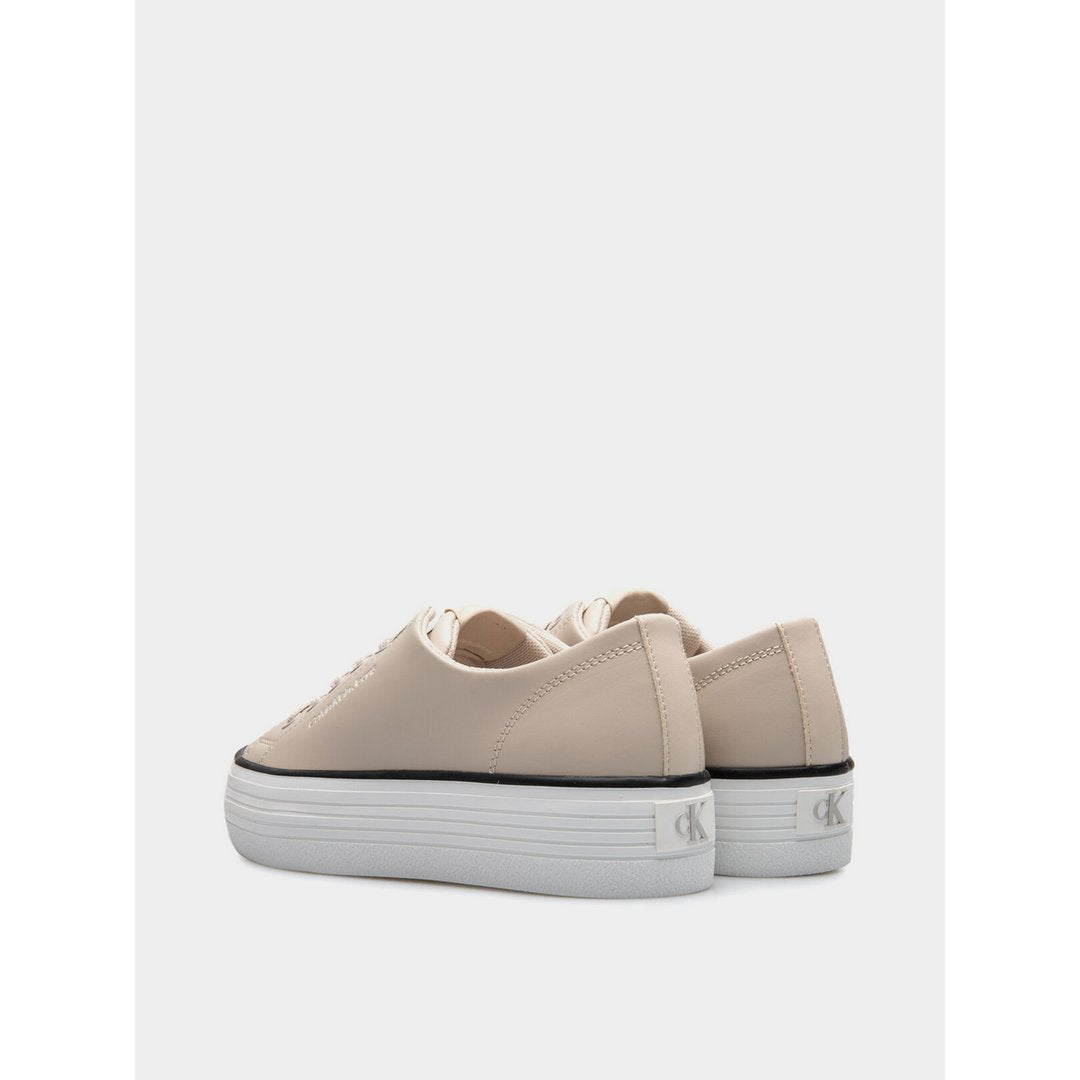 Bold Vulc Flatf Low Lth In Eggshell/Bright White/Black / 41