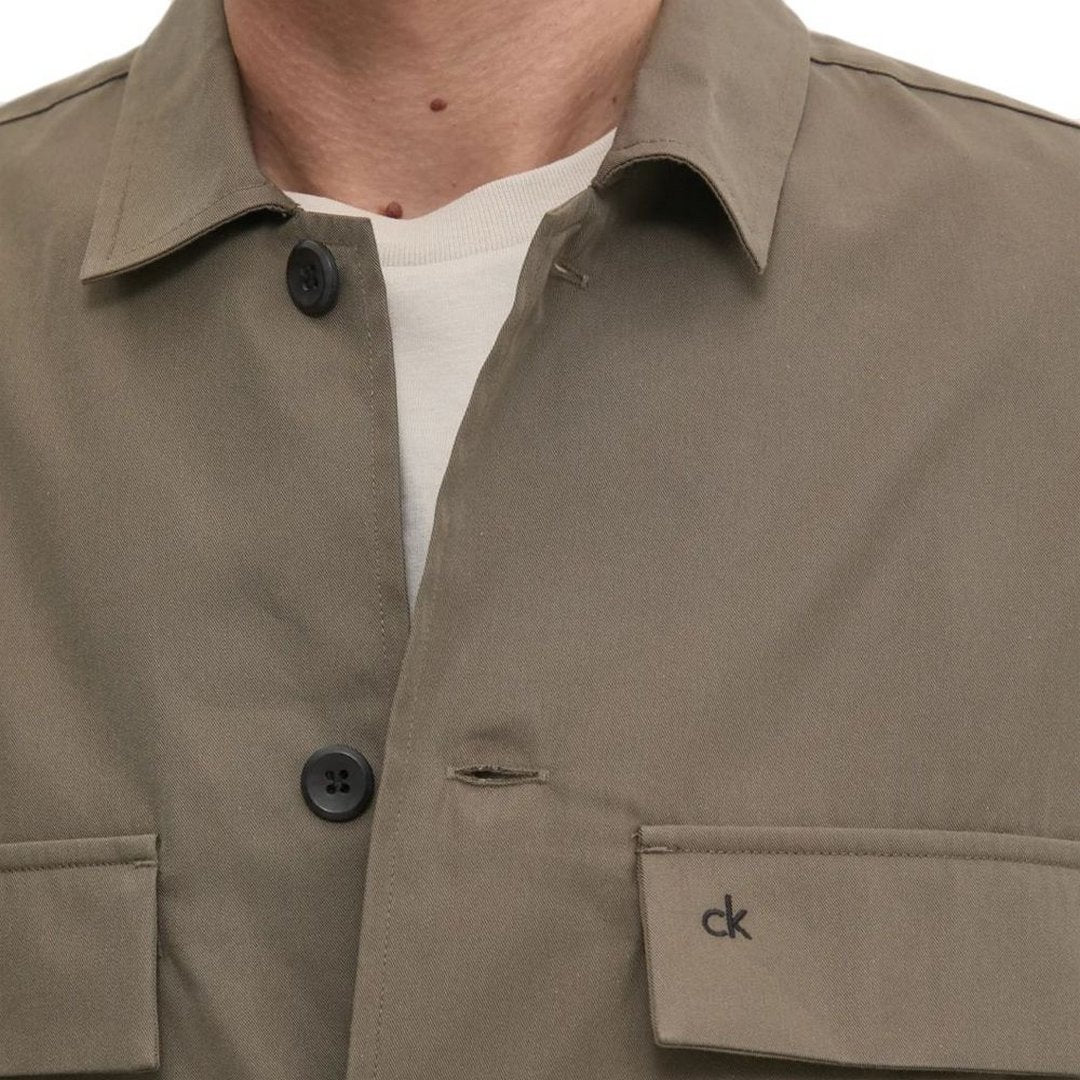 Cotton Blend Overshirt Tarmac / L