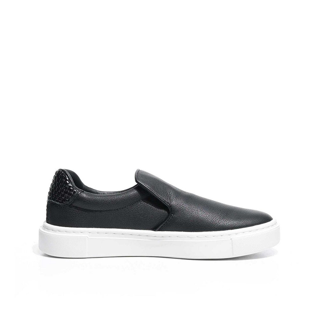 Cupsole Slip On - Woven Lth Ck Black / 41