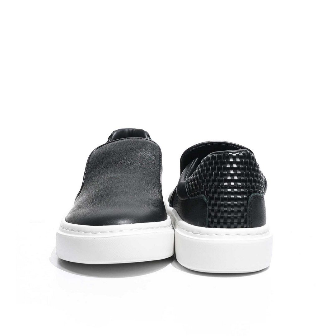 Cupsole Slip On - Woven Lth Ck Black / 41