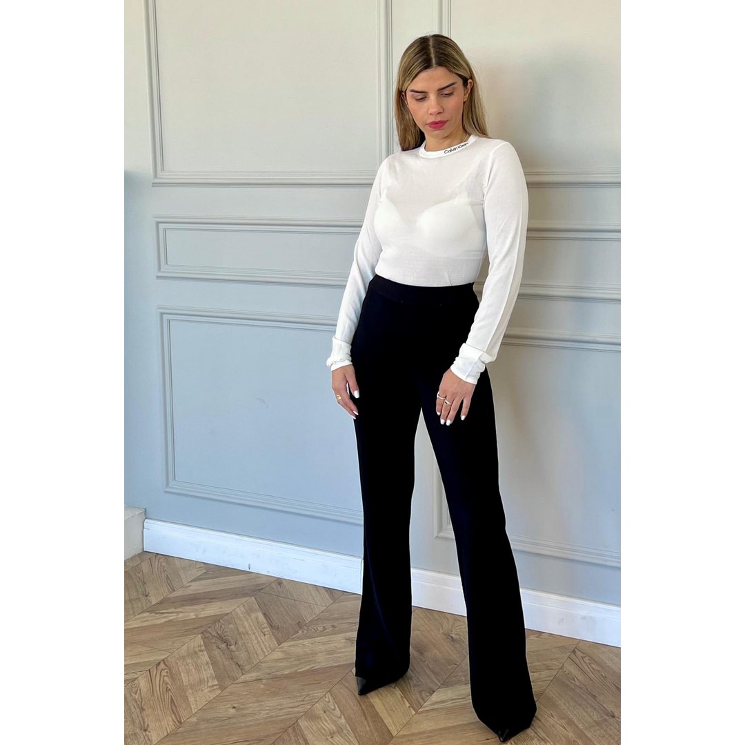 Smooth Yarn Sweater Ls Top Ck Black / L