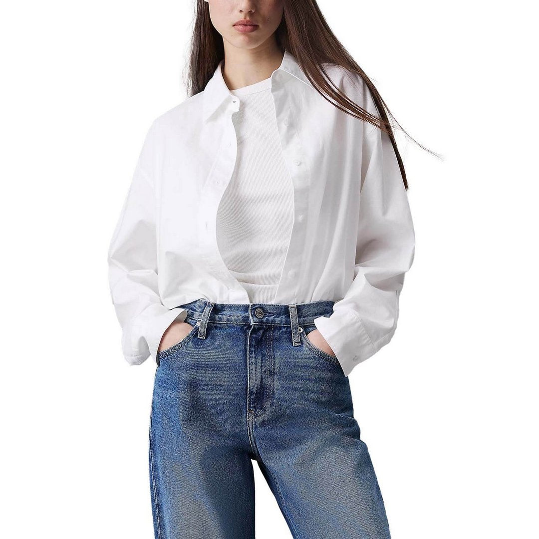 Long Oxford Ls Shirt Bright White / L