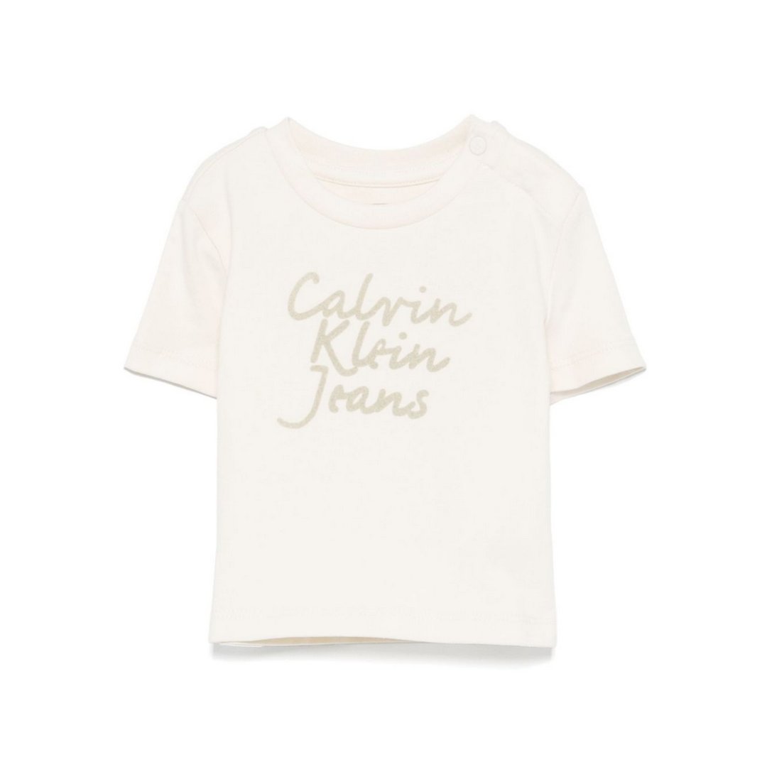 Handwriting Logo Ss T-Shirt Turtledove / 80