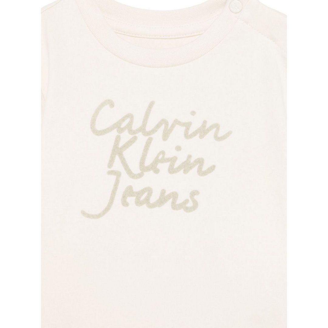 Handwriting Logo Ss T-Shirt Turtledove / 80