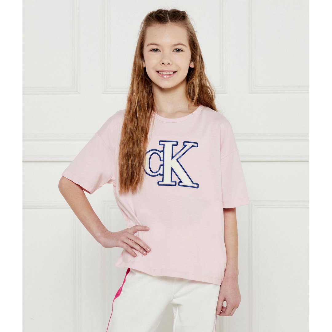 Monogram Flock Boxy Ss T-Shirt Chalk Pink / 10