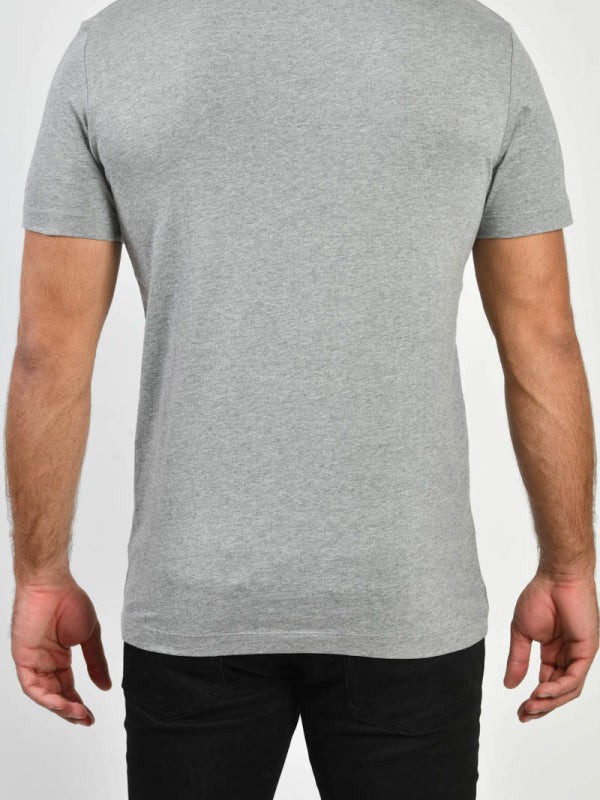 Institutional Collar Logo Tshirt Mid Grey Heather / L