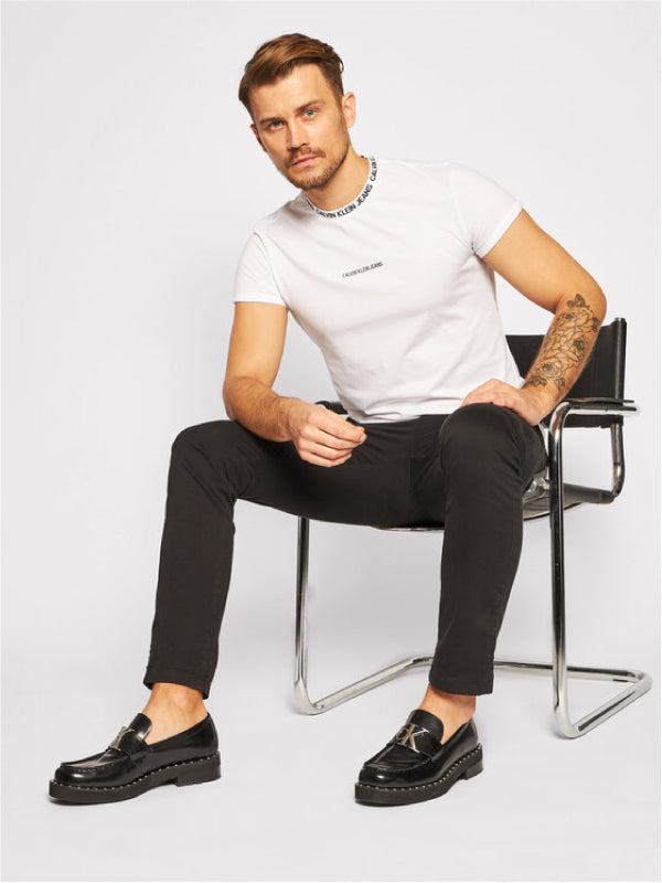 Institutional Collar Logo Tshirt Bright White / L