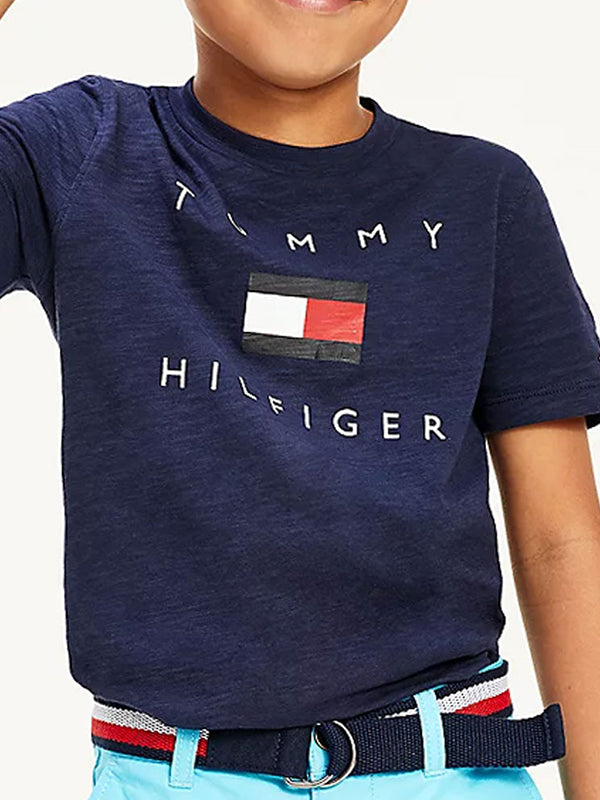 Hilfiger Logo Tee S/ Twilight Navy / 10