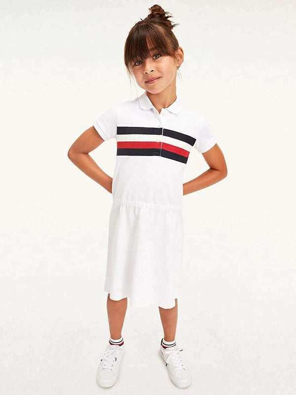 Pique Polo Dress S/S White / 10