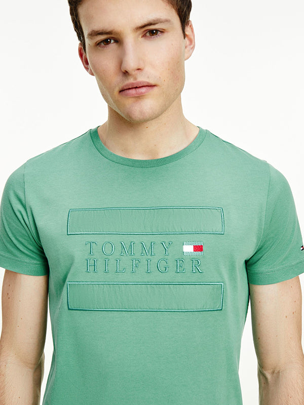 Applique Nylon Tee Glazed Green / L