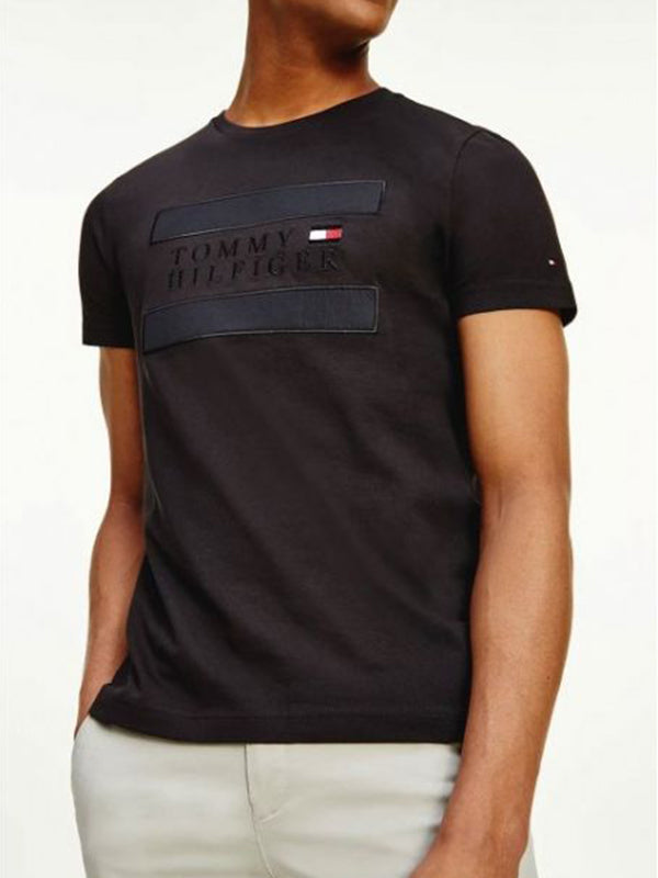 Applique Nylon Tee Black / L