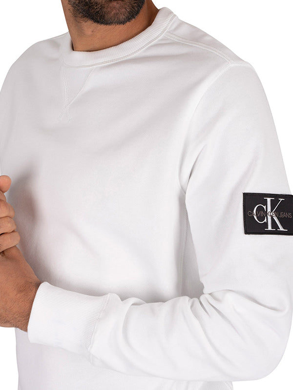 Monogram Sleeve Badg Bright White / L