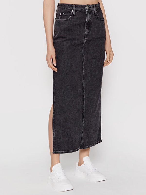 Maxi Skirt Denim Black / NI30