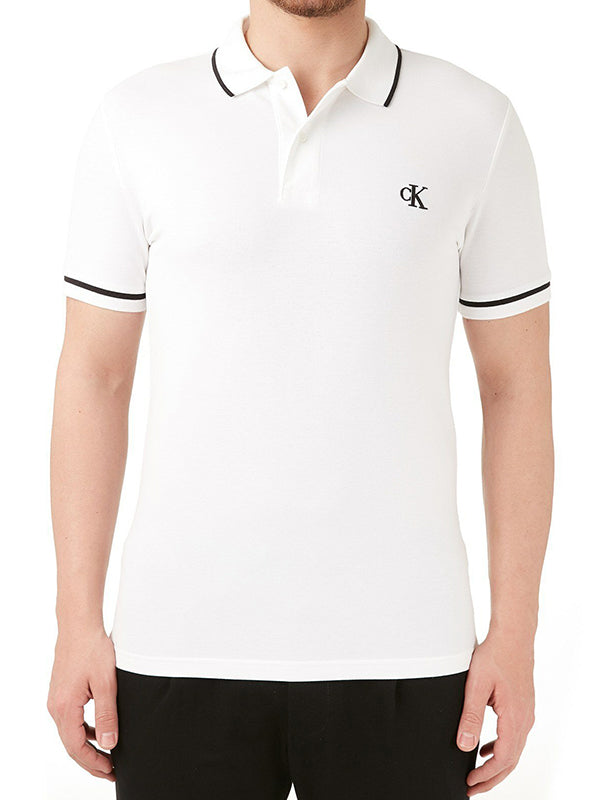 Tipping Slim Polo Bright White / L