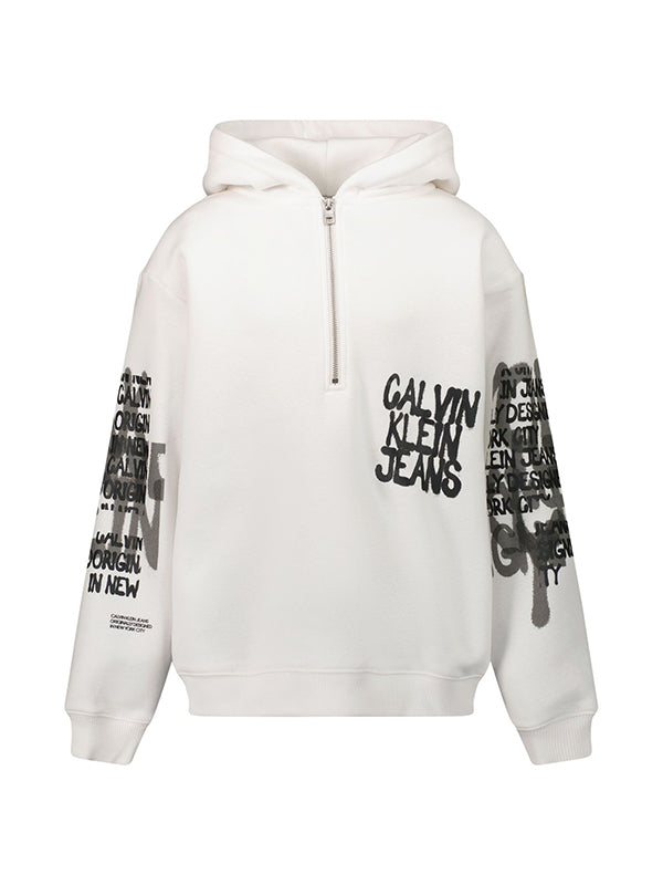 Graffiti Logo Hoodie Bright White / 10