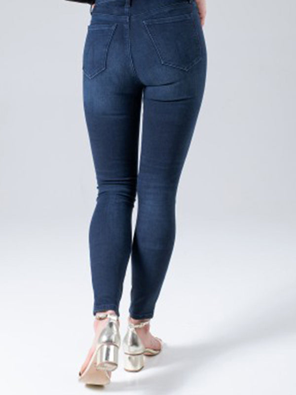 High Rise Skinny Ank Denim Black / NI30