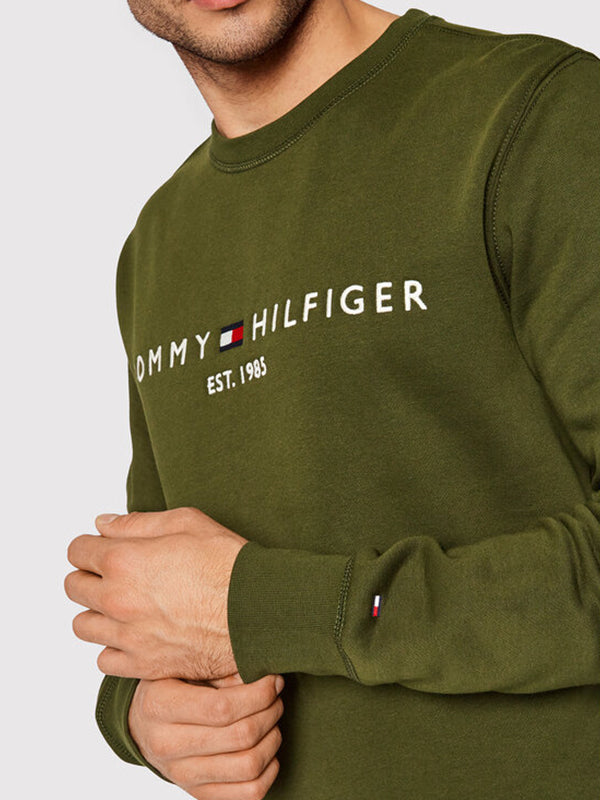 Tommy Logo Sweatshirt Olivewood / L