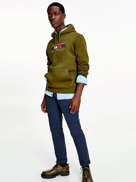 Four Flags Hoodie Olivewood / L