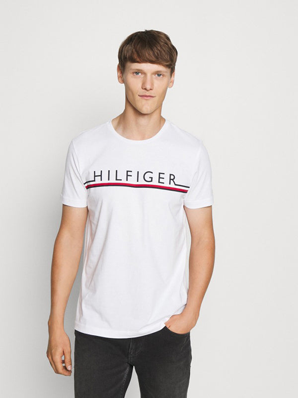 Corp Stripe Tee White / L