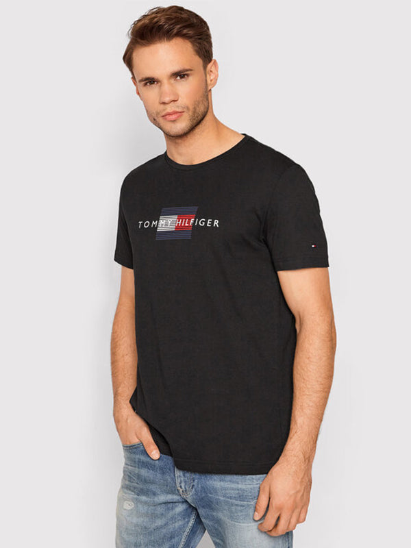 Lines Hilfiger Tee Black / L