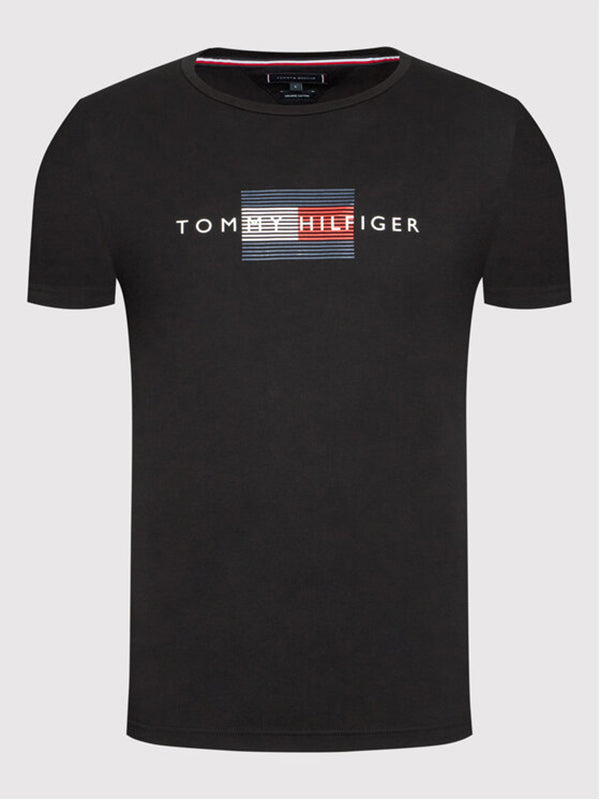 Lines Hilfiger Tee Black / L