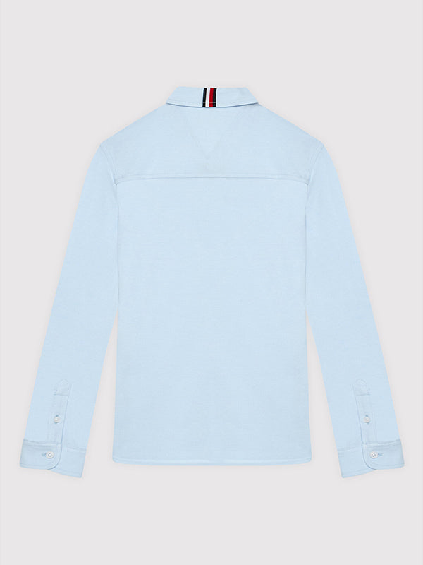 Pique Shirt L/S Calm Blue / 10