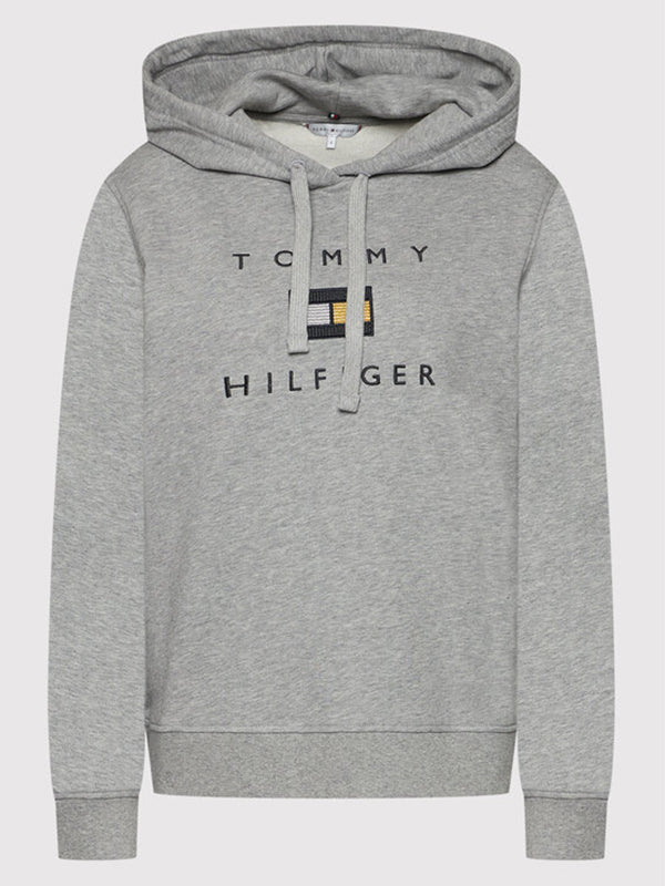 Regular Lurex Hoodie Light Grey Heather / L