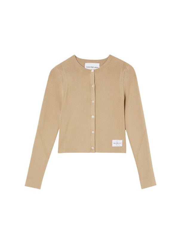 Badge Knitted Cardig Tawny Sand / L