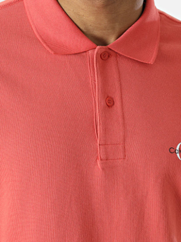 Monogram Logo Polo Rhubarb Red / L