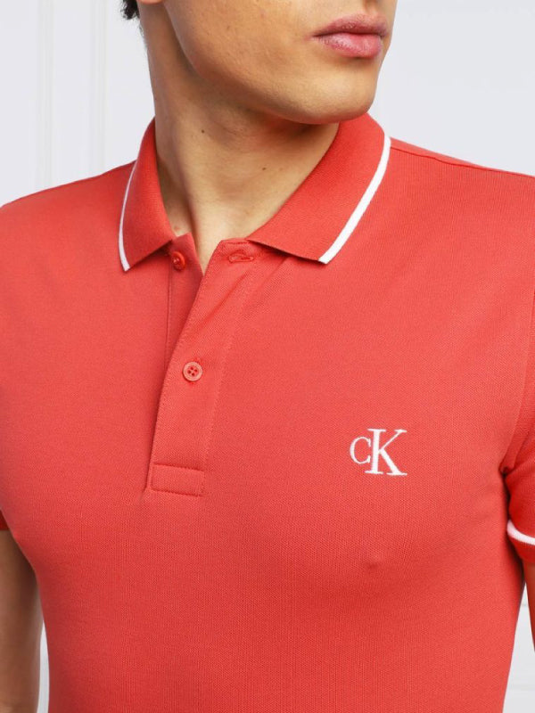 Tipping Slim Polo Rhubarb Red / L