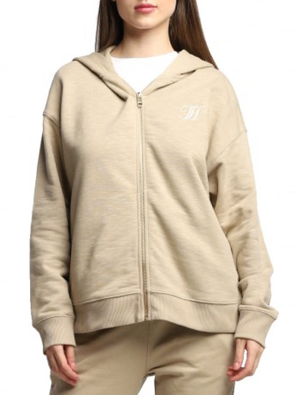 Relaxed Th Full Zip Beige / L