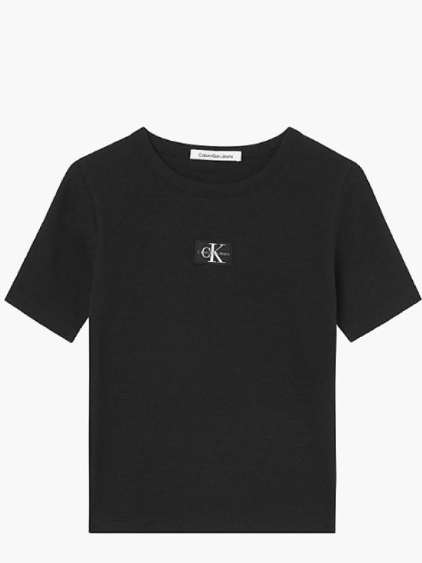 Badge Waffle Tee Ck Black / L