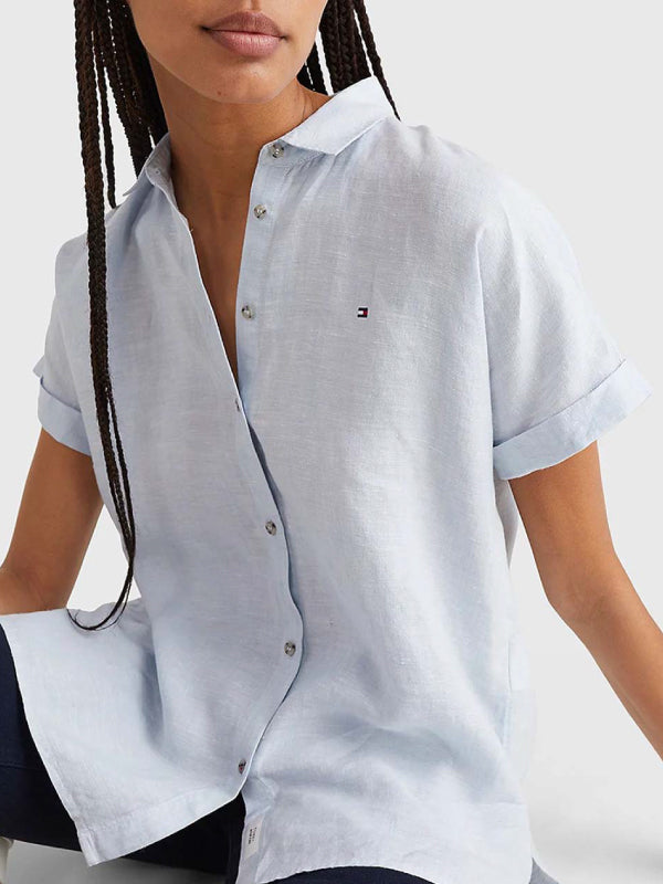 Linen Relaxed Shirt Breezy Blue / 42