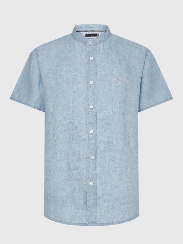 Solid Li Mandarin Cf Shirt S/S Lofty Blue / L