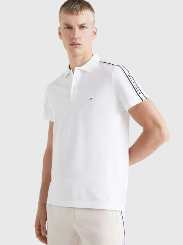 FLAG OUTLINE TAPE SLIM POLO White / L