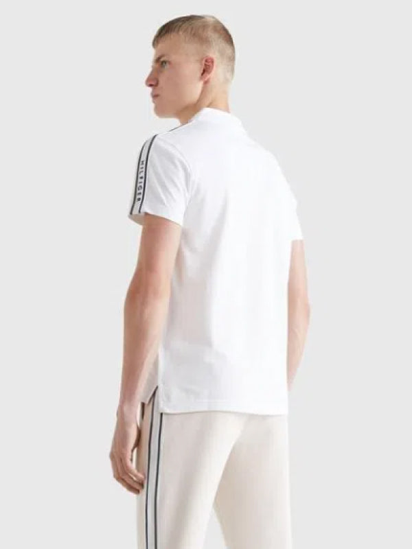 FLAG OUTLINE TAPE SLIM POLO White / L