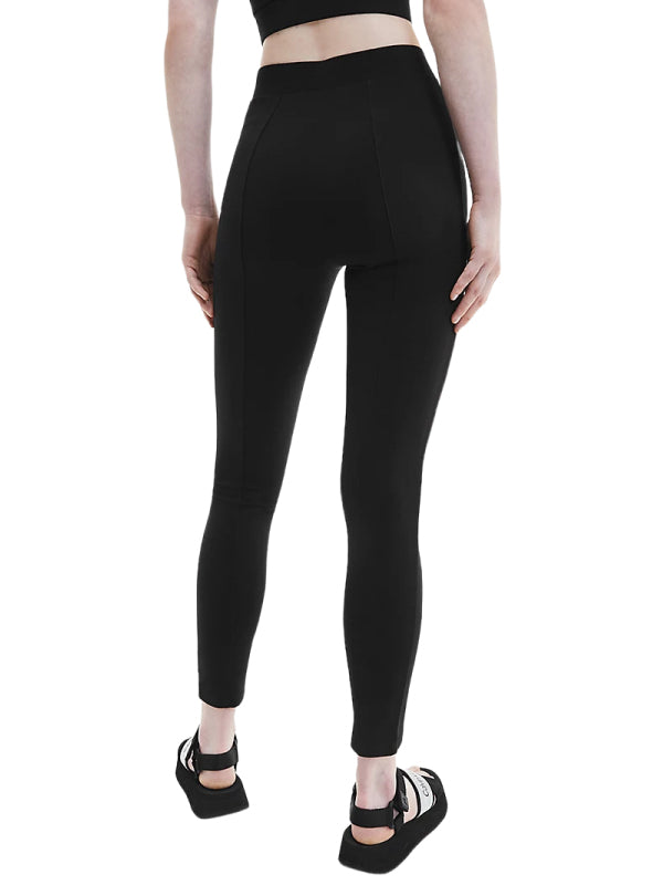 Shrunken Logo Milano Leggings Ck Black / L