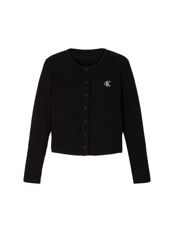 Ck Rib Cardigan Ck Black / L