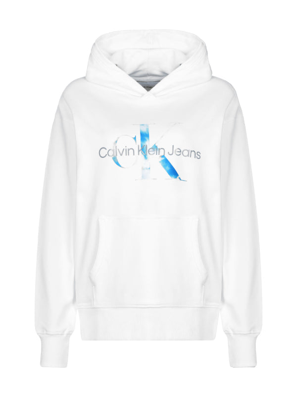 Aqua Monogram Hoodie Bright White / L