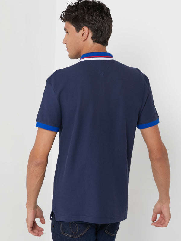 Tjm Tipped Honeycomb Polo Twilight Navy / L