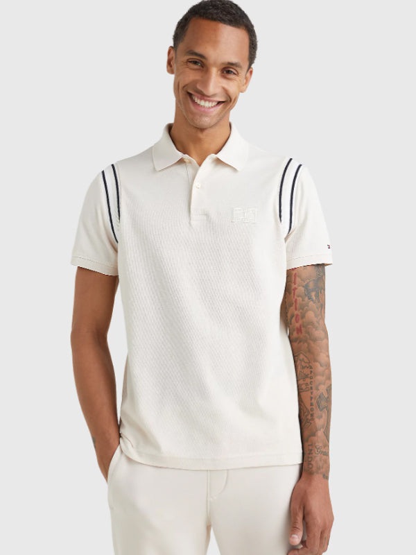 Shoulder Rib Detail Regular Polo Feather White / L