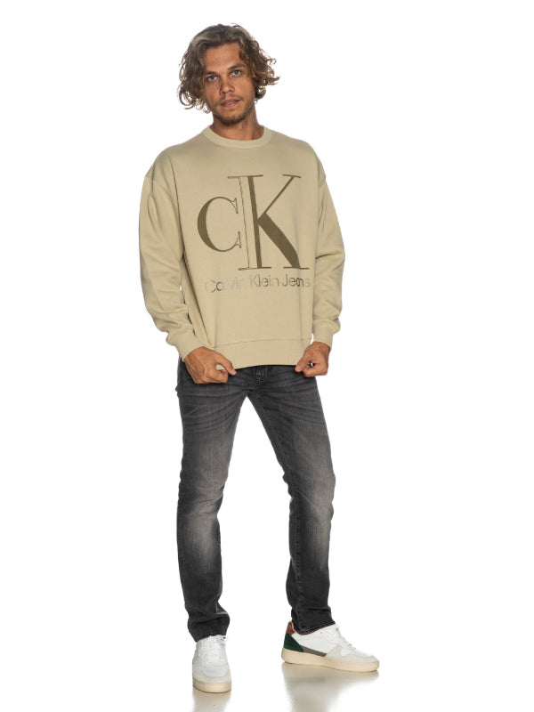 High Shine Ck Instit Crew Neck Wheat Fields / L