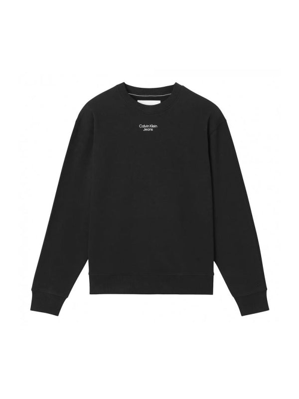 Stacked Logo Crew Neck Ck Black / L