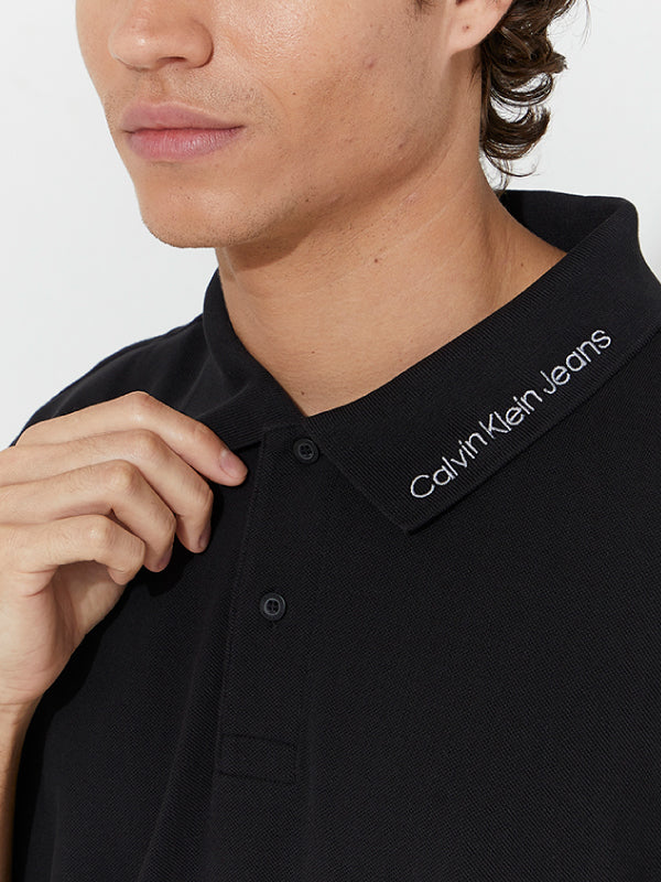 Institutional Collar Polo Ck Black / L