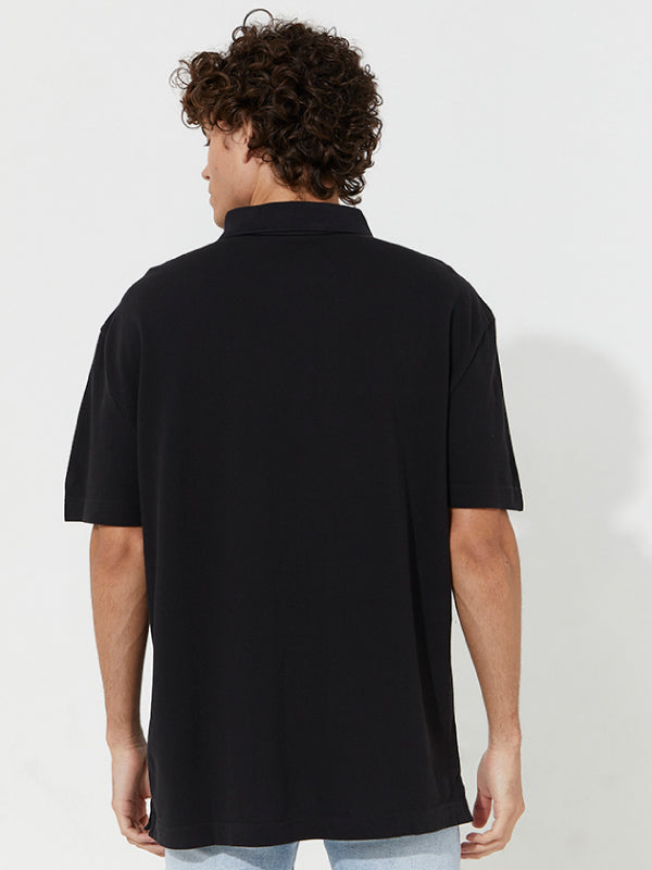 Institutional Collar Polo Ck Black / L